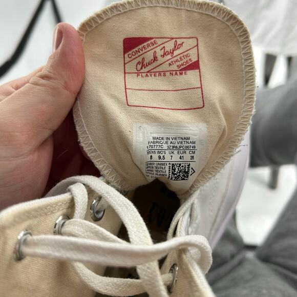 Unisex White Converse Chuck Taylor Run Star Hike High Tops Sneakers M-8M, W-9.5M - Picture 6 of 8